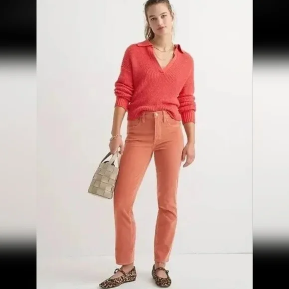 ❤️ NWOT! J CREW CORDUROY HIGH RISE VINTAGE SLIM STRAIGHT JEANS / PANTS, 4 (27) - Picture 2 of 7